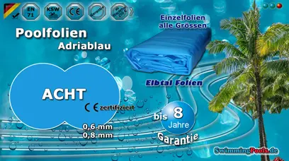 Poolfolie achtform