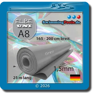 Elbe Blueline 1,5 mm gewebeverstärkt in der Farbe Grau bis 2 Meter breit