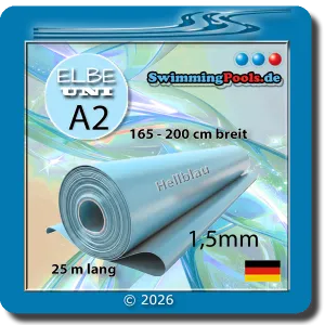 Rolle Poolfolie Elbe Blueline Classic 1,5 mm Hellblau zum schweißen