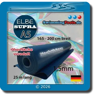 ELBE Poolfolie Sandfarbe 1,5 mm Oberflächenveredelt Nachtblau verschweißbare Rollenware