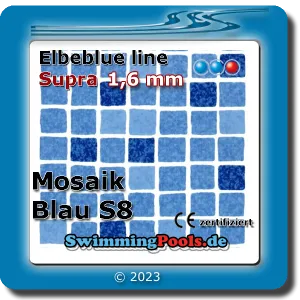 Poolfolie Elbe supra Mosaik Blau