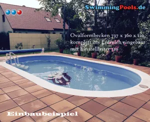 Beispiel 1 für den Einbau eines Ovalpools