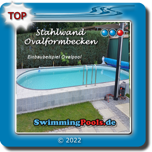Stahlwandpool Sandfarbe oval 1000 x 400 x 150 cm