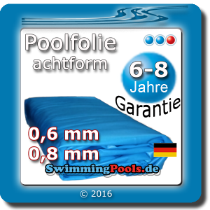 Pool achtform Komplettset Sandfarbe