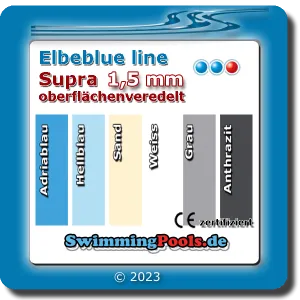 Poolfolie Elbe Blueline Supra alle Farben