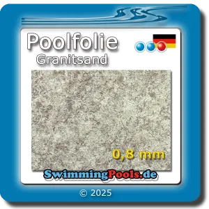 Poolfolie oval in der Farbe Granit Sand