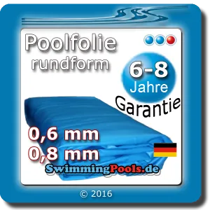 Poolfolie rund auswählbar zum Komplettset