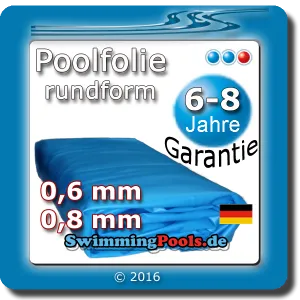 Poolfolie zum Set 0,6 - 0,8 mm auswählbar