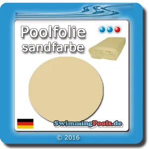 Poolfolie Sand 0,8 mm achtform