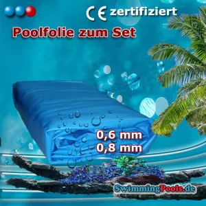 Poolfolie CE-zertifiziert in 2 Stärken 0,6 - 0,8 mm auswählbar