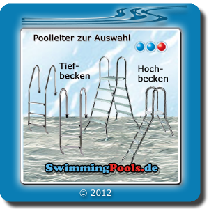 Poolleitern die zur Auswahl stehen