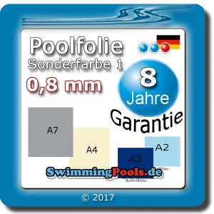 Schwimmbadfolie 0,8 mm oval