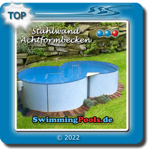 Pool achtform Komplettset Sandfarbe