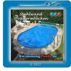 Stahlwand Oval Pool 10m Lang Einbaubeispiel Variante 1