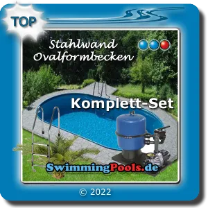 Stahlwandpool oval Komplettset mit Filteranlage, Leiter u.s.w - alles auswählbar