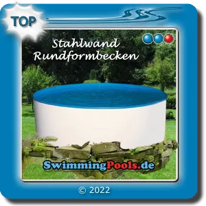 Stahlwand Pool rund als Aufstellvariante