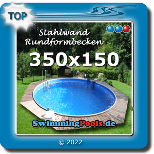 Summer Fun Bodenschienen Set Für Rundpool 3,50m – 10-teiliges PVC-Profil, Blau, Für Viele Pool-Marken