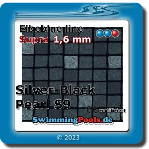 Poolfolie Elbe Silver-Black Pearl