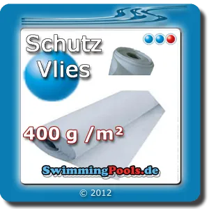 Poolvlies 400g  2 m breit für Stahlwandpool achtform der ausgewählten Grösse