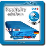 Poolfolie achtform 0,8 mm Adriablau