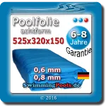 Ersatzfolie Pool achtform 5,25 x 3,20 x 1,50 m