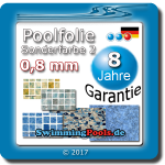 Poolfolie Sonderfarben 2 oval 0,8 mm