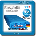 Poolfolie rechteckig 1,0 mm Adriablau