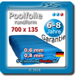 Poolfolie rund 700 x 135 Pool Ersatzfolie
