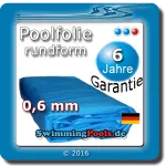 Ersatz Poolfolie rund adriablau 0,6 mm mit 6 Jahren Garantie