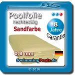 Poolfolie Sand 0,8 mm rechteckig