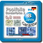 Poolfolie Farben 2 achtform 0,8 mm