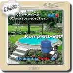 Pool Komplettset Rund Sandfarbe