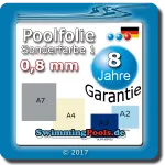 Schwimmbadfolie 0,8 mm rund