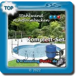 Stahlwand Pool achtform Komplettset