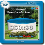 Stahlwandbecken rund 350 x 90