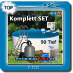 Aufstellbecken Pool Set rund 200 x 90 - 450 cm x 90 cm tief
