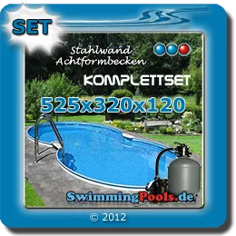 Lieferumfang Pool Komplettset 525 x 320 x 120 cm