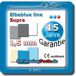 Poolfolie 1,5 mm Elbe Blueline Supra oberflächenveredelt