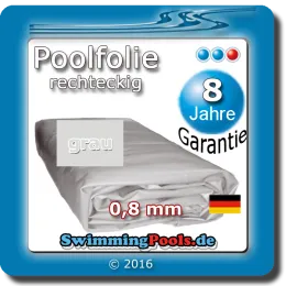 Poolfolie Sand rechteckig 0,8 mm...