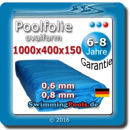 Pool Ersatzfolie oval 10,00 x 4,...