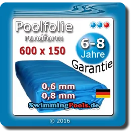 Pool Ersatzfolie rund Ø 600 cm x...