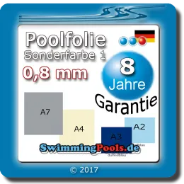 Schwimmbadfolie rund 0,8 mm Sond...