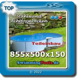 Lieferumfang Pool 855 x 500 x 150