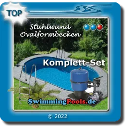 Stahlwandpool oval Komplettset mit Filteranlage, Leiter u.s.w - alles auswählbar