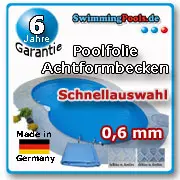 Poolfolie achtform 0,6 mm