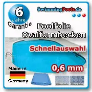 Poolfolie oval 0,6 mm