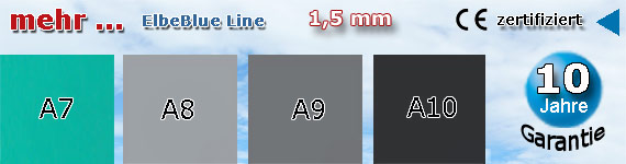 Mehr Farben zum kombinieren Auswahl Folienfarbe Türkis, Grau Anthrazit und Schwarz 1,5 mm