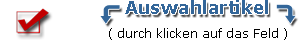 Auswahl durch klicken auf das jeweilige Feld Artikeloptionen