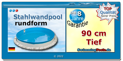 Stahlwandbecken rund 90 cm Tief