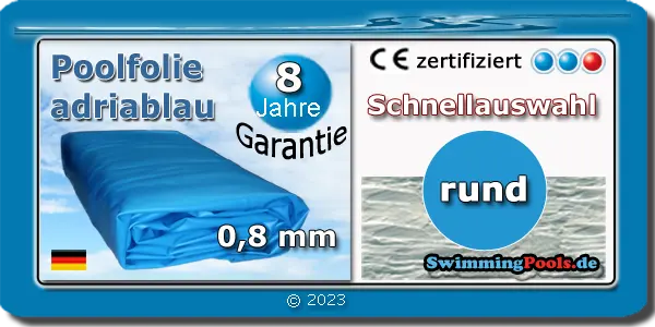Poolfolie rund 0,8 mm Poolfolie rund 0,8 mm